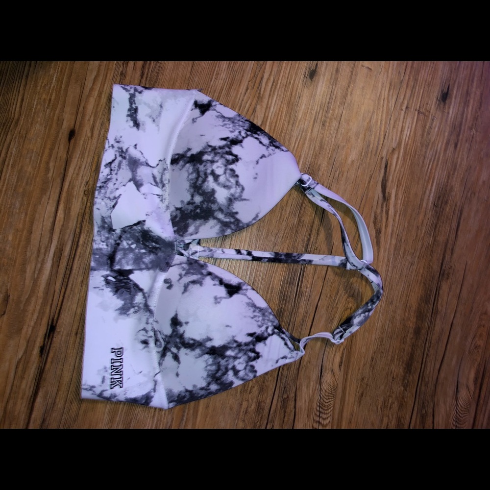 VS PINK marble print bra/ sports bra